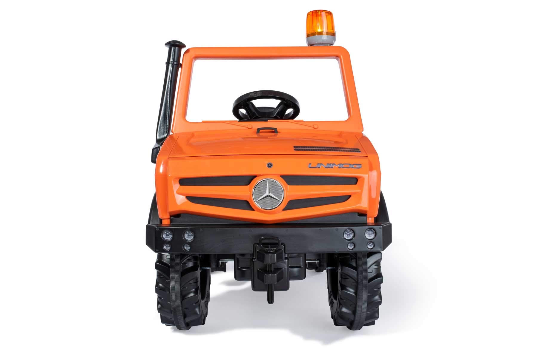 Rolly Toys Unimog Service 038237 - Coche a Pedales a Partir de 3 años, con neumáticos silenciosos y luz Intermitente