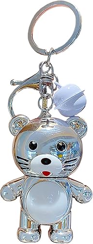 HSYHERE - Llavero de metal para hombre mujer niño y niña diseño creativo de tigre regalo de Año Nuevo bonito bolso de dibujos animados colgante de