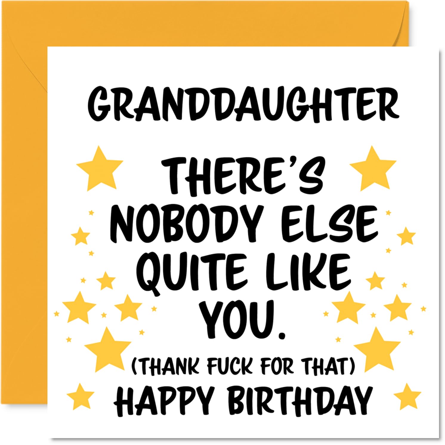 Granddaughter Birthday Card - Nobody Else Quite Like You - Happy Birthday Card for Granddaughter from Grandad Grandma, 145mm rude funny Bday Greeting Cards