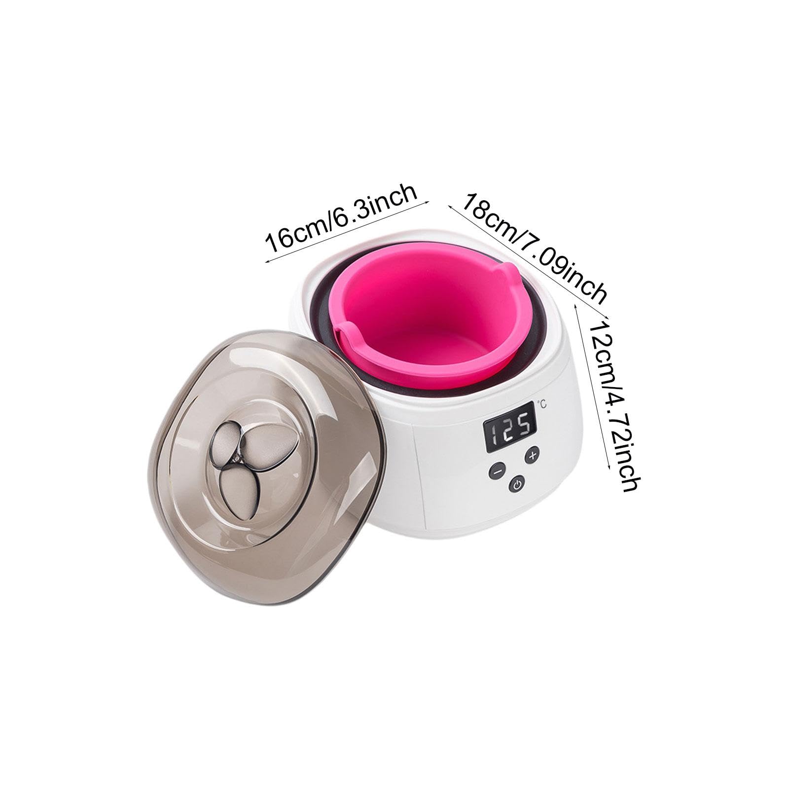 Calentador de Cera Depilatoria Portátil Control Digital de Temperatura Estructura Resistente Limpieza Sencilla Y Uso Eficiente Adecuado para Depilació, Blanco