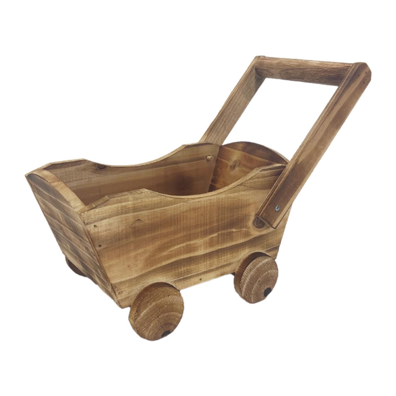 UJEAVETTE Cart Shape Flower Pot Organizer Decors for Kitchen Desktop Table Centerpiece-image-3