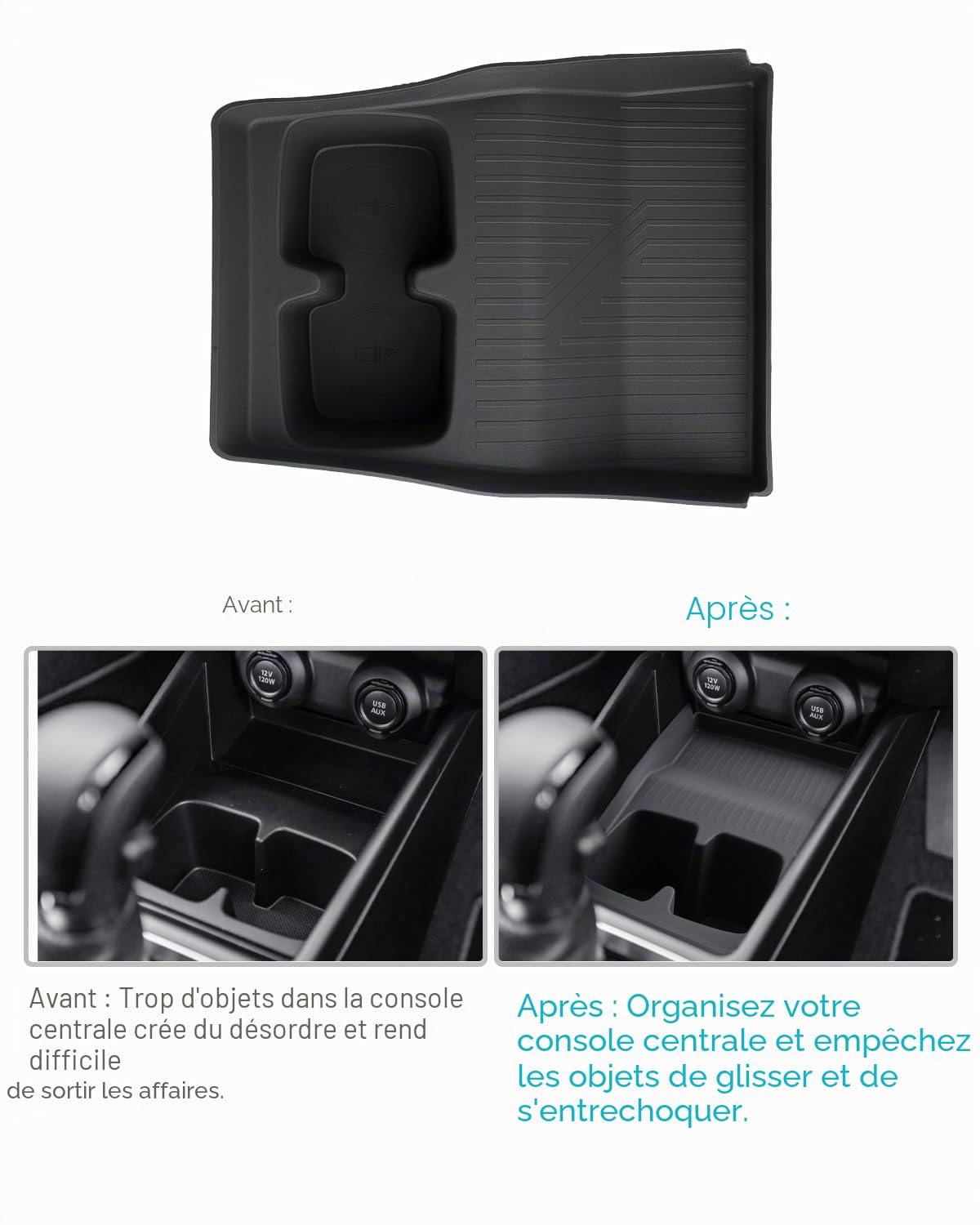 CDEFG Compatible avec Suzuki Swift/Sport AZ 2017-2023 - Console centrale - Porte-gobelet de voiture - Porte-gobelet - Porte-bouteille Swift Hybrid Accessoires