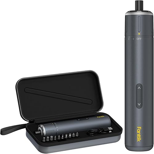 Fanttik S1 Ace - Destornillador inalámbrico de 3.7 V, kit de destornillador eléctrico con bolsa de almacenamiento EVA, 3 ajustes de par, máximo 6