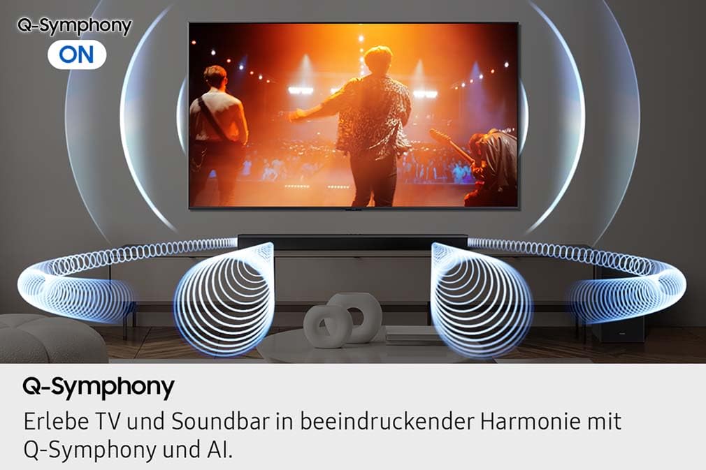 SAMSUNG HW-B760GF B-Series 5.1-Kanal-Soundbar für Fernseher, TV-Lautsprecher mit kabellosem 6,5"-Subwoofer, Dolby Digital 5.1 und DTS Virtual:X, Q-Symphony, Game Mode, Adaptive Sound
