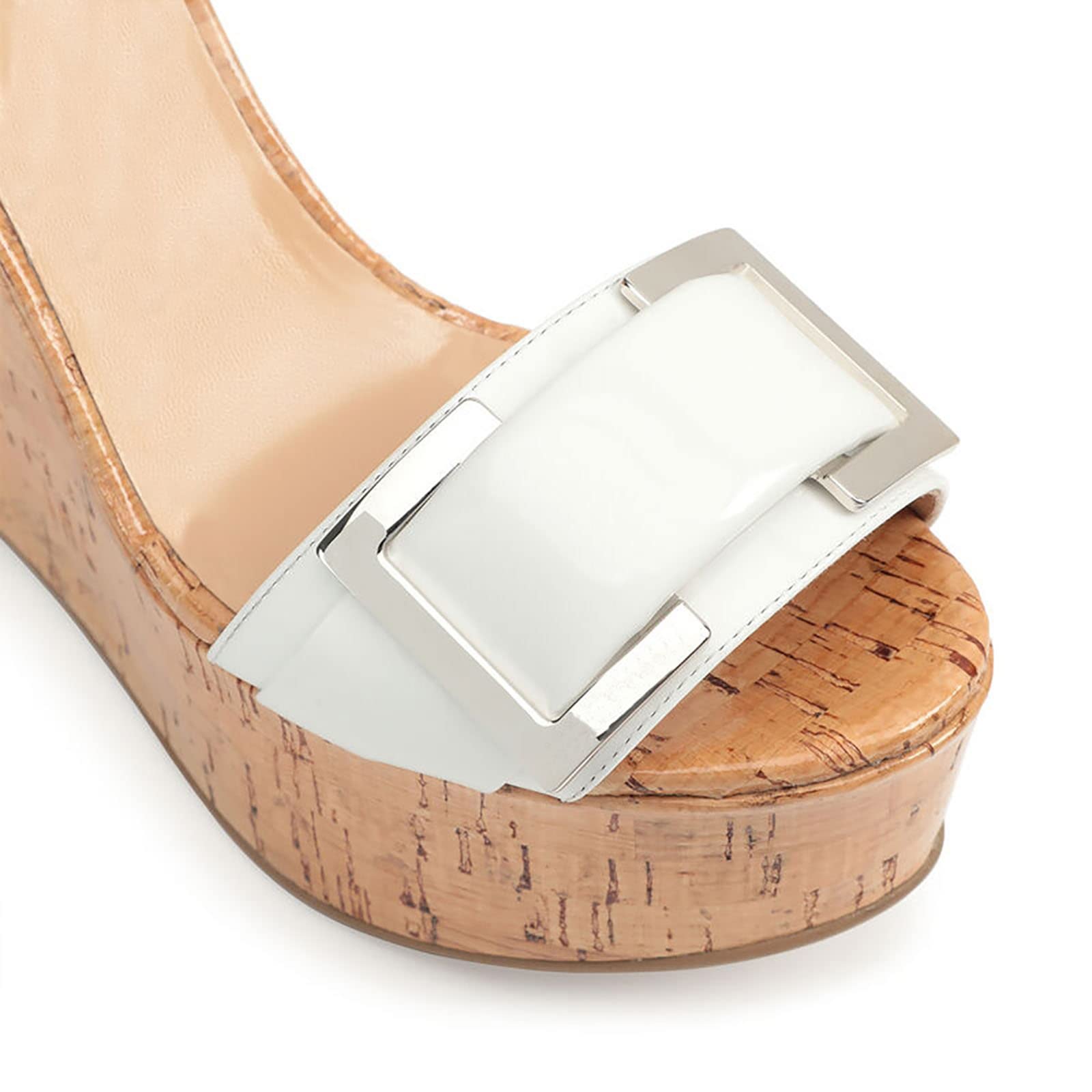 Damskie sandały z odkrytymi palcami, letnie espadryle, pasek na kostkę, eleganckie sandały na platformie, słomkowe buty dla kobiet, koturny