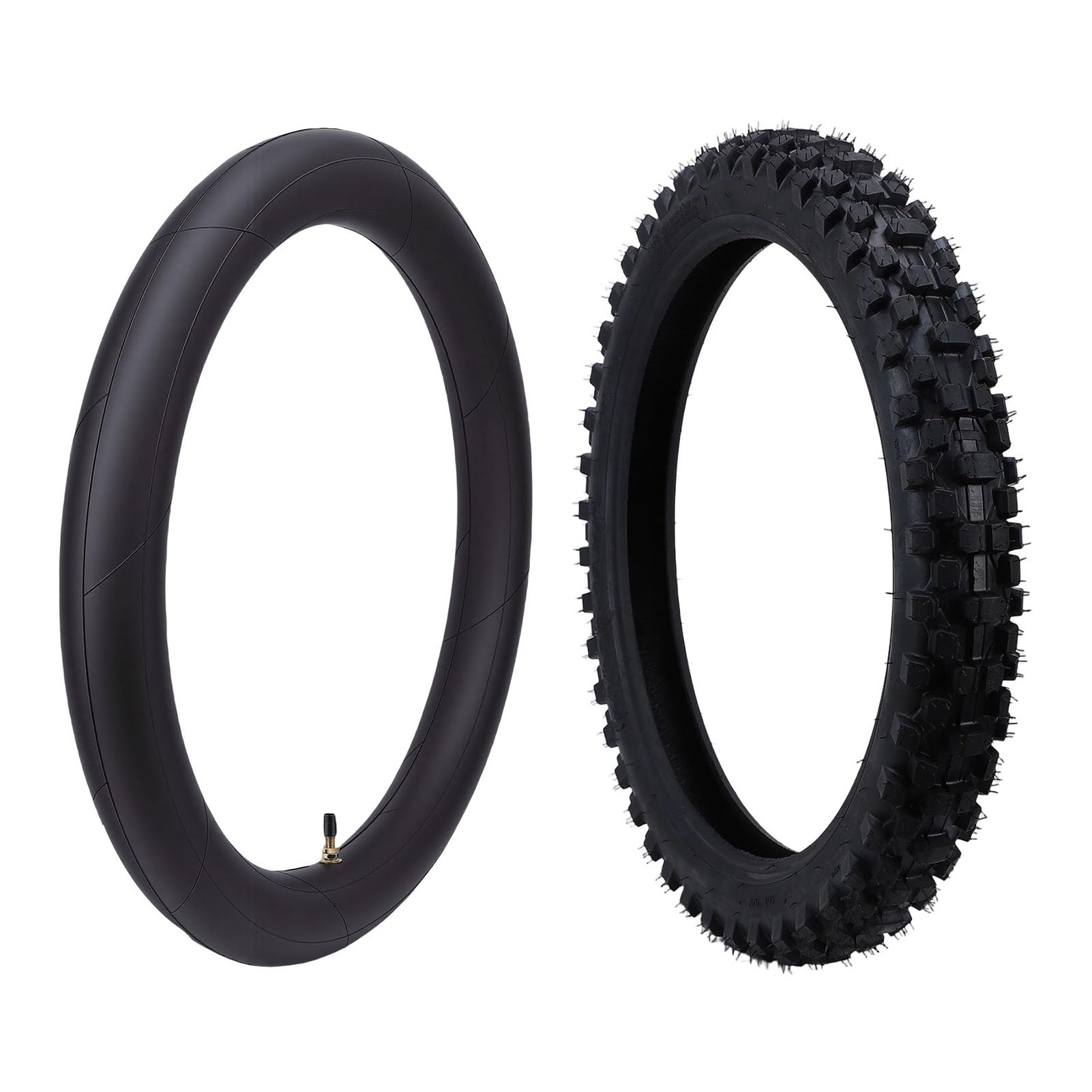 Tbest 80/100-19 Dirt Bike-Reifen mit 3,00-19 Innenschlauch, Offroad-Motorradreifen, Verbesserte Traktion und Griffigkeit, Verbesserter Fahrkomfort, Schnee-, Schlamm- und Sandreifen,
