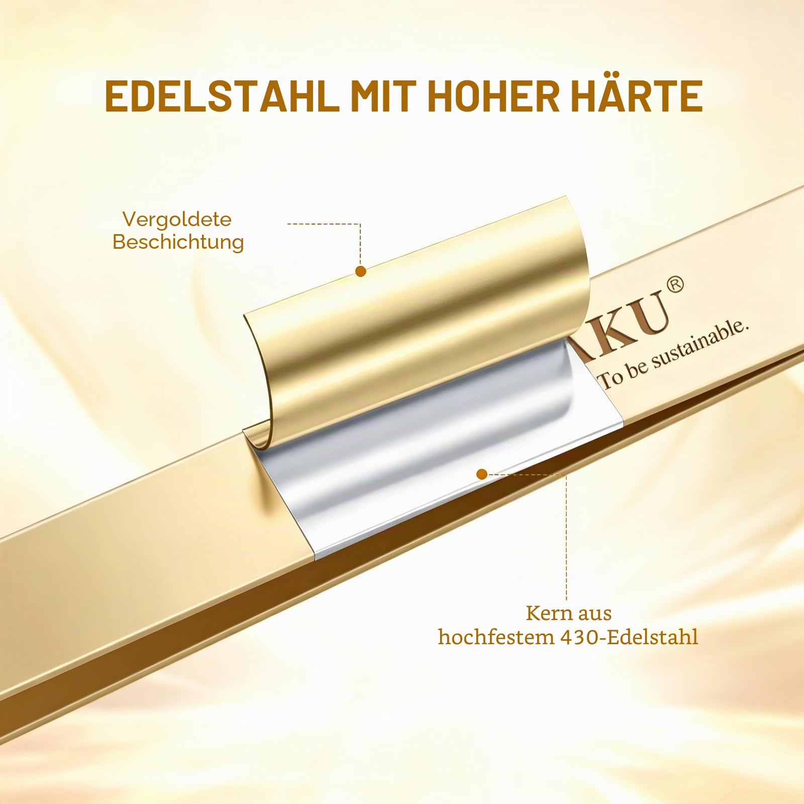 NAGARAKU Wimpernpinzette 5-teiliges Set Professionelle Präzisionspinzette Gerade Gebogene und Volumen Fächer Pinzetten Gold Edelstahl Präzise Schließung Leicht Dünn mit Spitze Schutzkappen In Lederbox