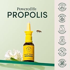 Beekeeper\'s Naturals Nasal Spray for Adults with Propolis, Xylitol & Saline, Clears Nasal Congestion, Moisturizes Sinus Canal, & Decongest Sinus Cavities, 1 fl oz