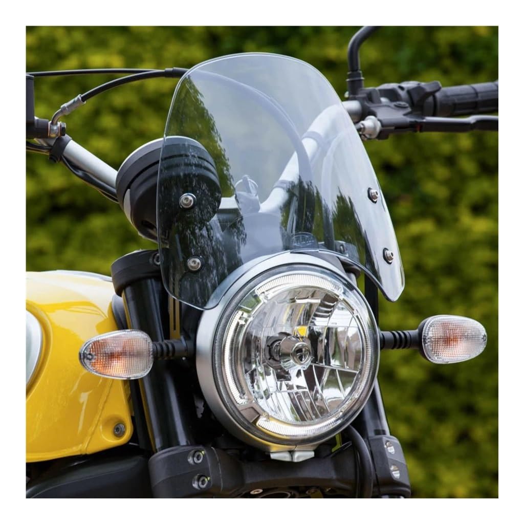 Parabrisas De Motocicleta Deflector Aire Ajustable para Scrambler 16 Parabrisas