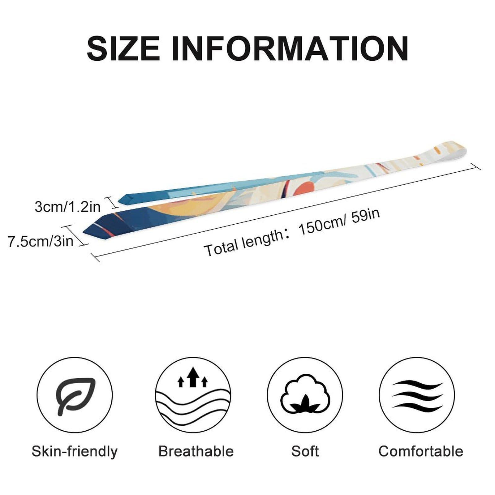 BTCOWZRV Dancing on Water Men's Ties Floral Skinny Tie for Men Formal Neckties 3