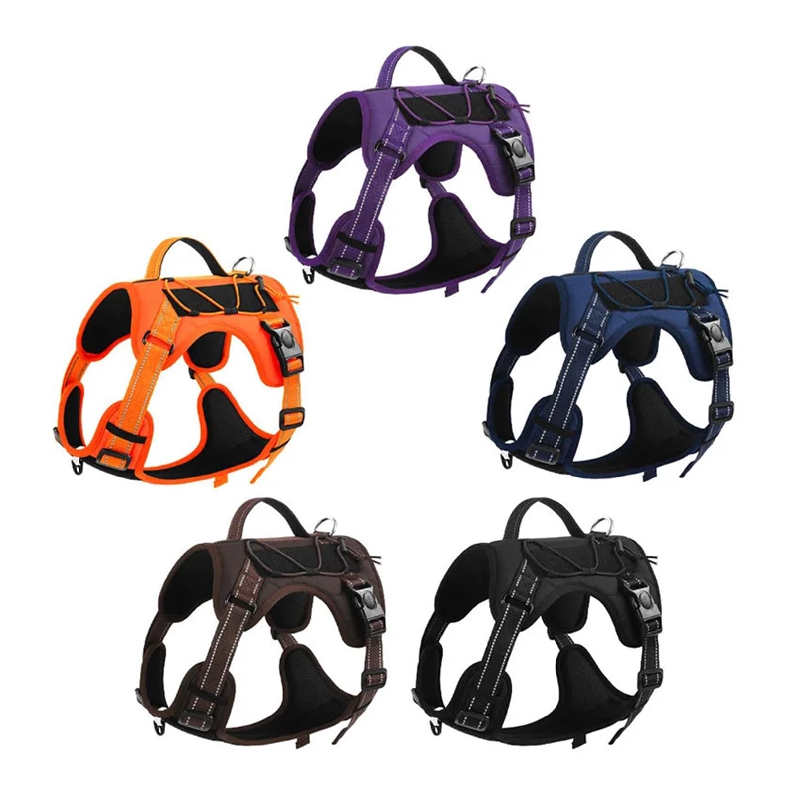 Arnés Táctico Reflectante For Perros, Chaleco Ajustable Sin Tirones, Correa De Pecho For Mascotas A Prueba De Explosiones For Perros Pequeños, Medianos Y Grandes(JY2500135-OG,XL)