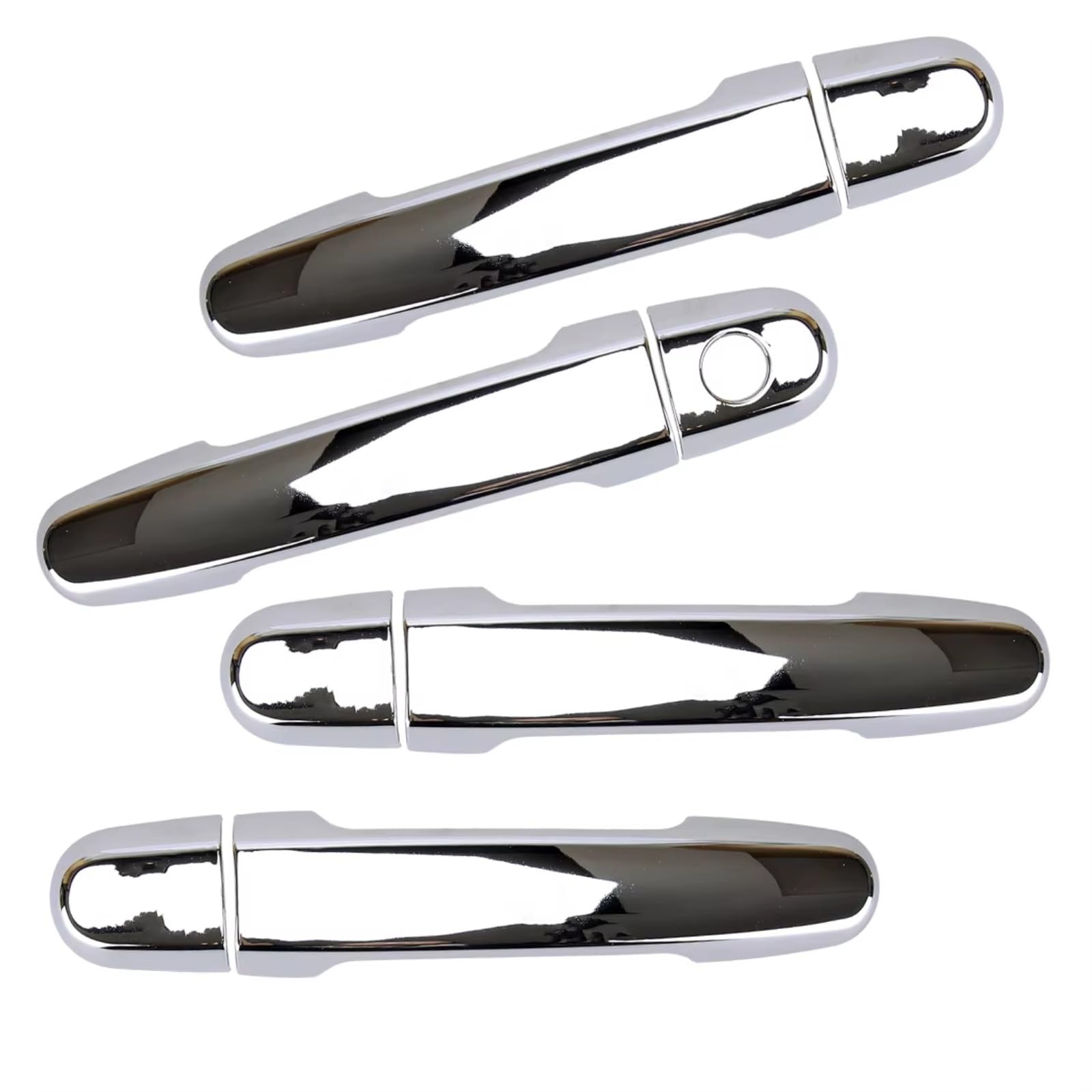 DSPOLIMV Outer Door Handle Cap Compatible with Toyota for Yaris 2012-2015 2016 2017 2018 1 Set Silver Chrome Car Exterior Door Handle Trim Cover Decor