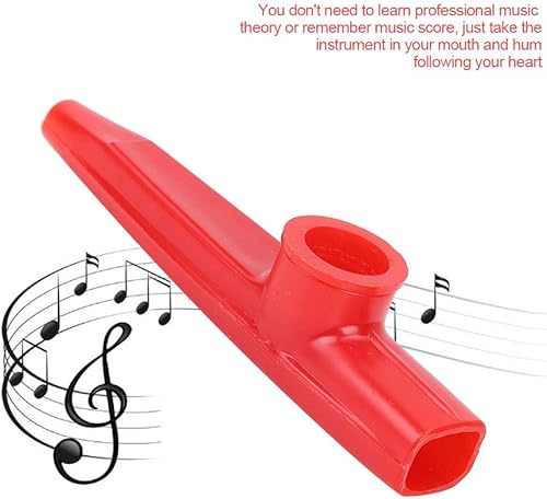 Miniatura 2 de Kazoo, Plástico Mini Boca Portátil Kazoo Ukelele Guitarra Partner Fácil de Aprender Instrumento Musical (rojo)