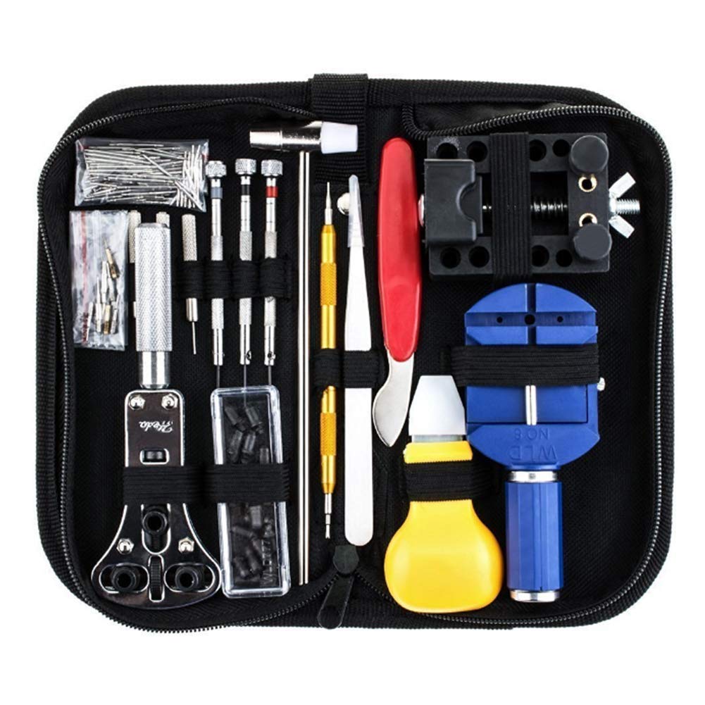 Complete Watch Repair Kit with Battery Tool Strap Adjuster Watch Types