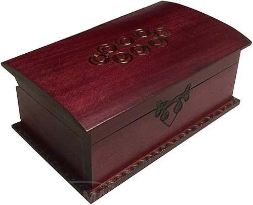 Caja decorativa de madera para el pecho, caja de rompecabezas de apertura secreta celta, recuerdo de joyería hecha a mano hecha en Polonia, Madera