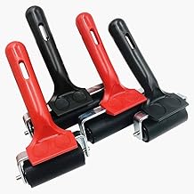 4 Pcs Rubber Roller, AIFUDA Brayer Rollers Glue Roller for Ink Paint Block Stamping, Printmaking Wallpaper and Arts & Crafts (2.36in/3.93in)