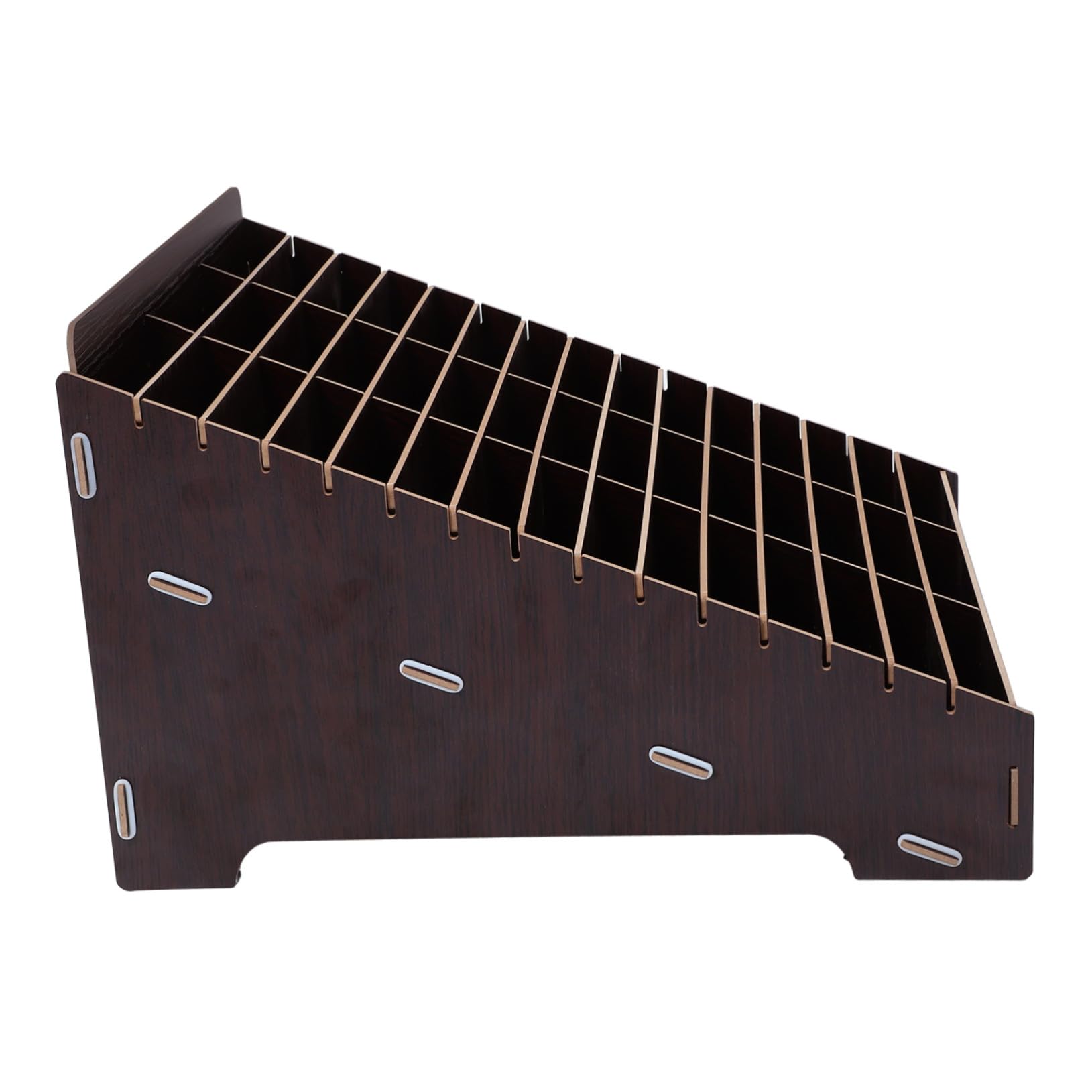 Organizador de Escritorio de Madera con Múltiples Compartimentos para Almacenamiento Seguro de Teléfonos Móviles y Accesorios Diseño Pulido y Duradero para Oficina y Aula Color