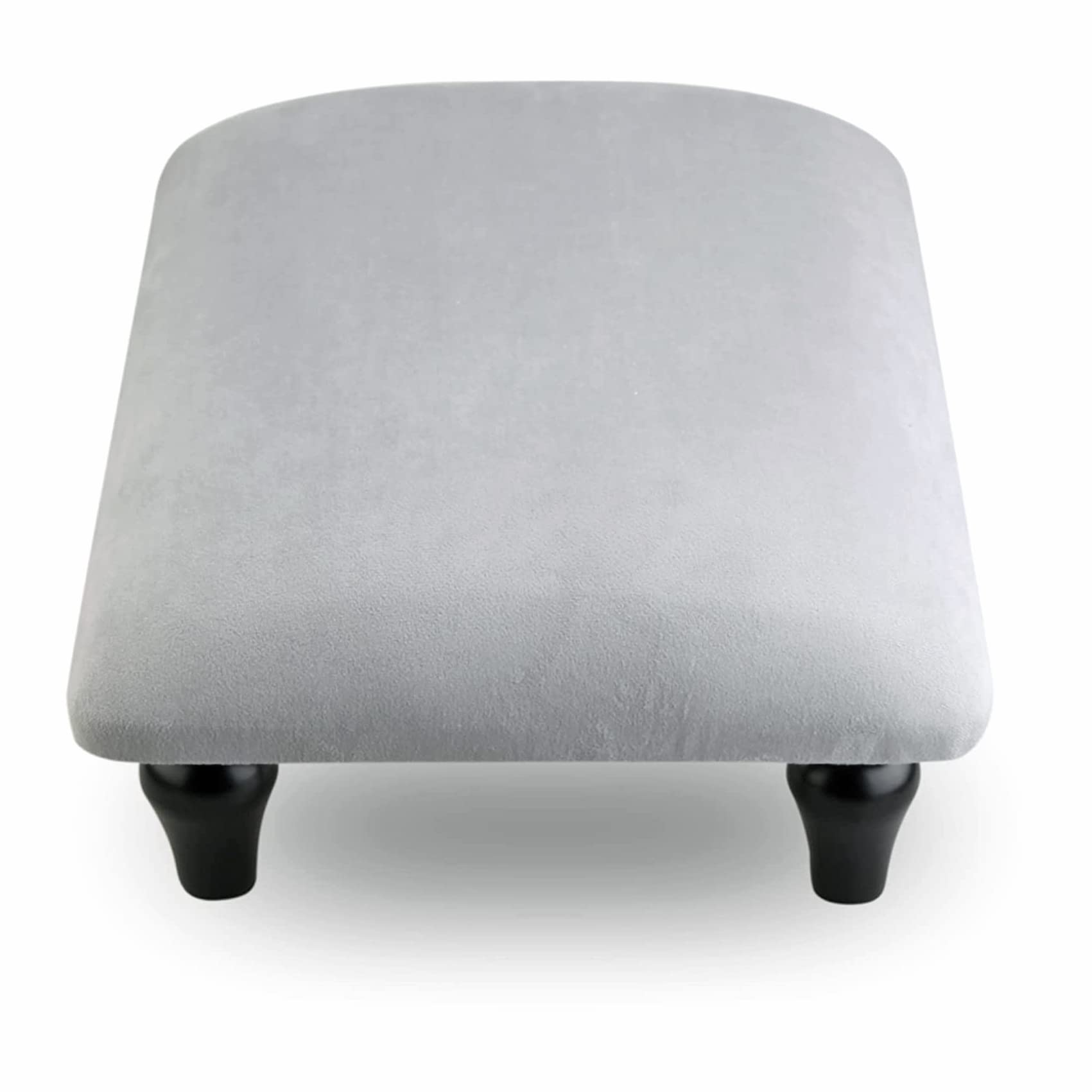 YOYETECO Small Foot Stool Ottoman with Stable Wood Legs Upholstered Footstool Padded Foot Rest Step Stool for High Beds Seat Chair Couch Sofa Patio Bedroom Living Room Office (5.9" H-Gray)