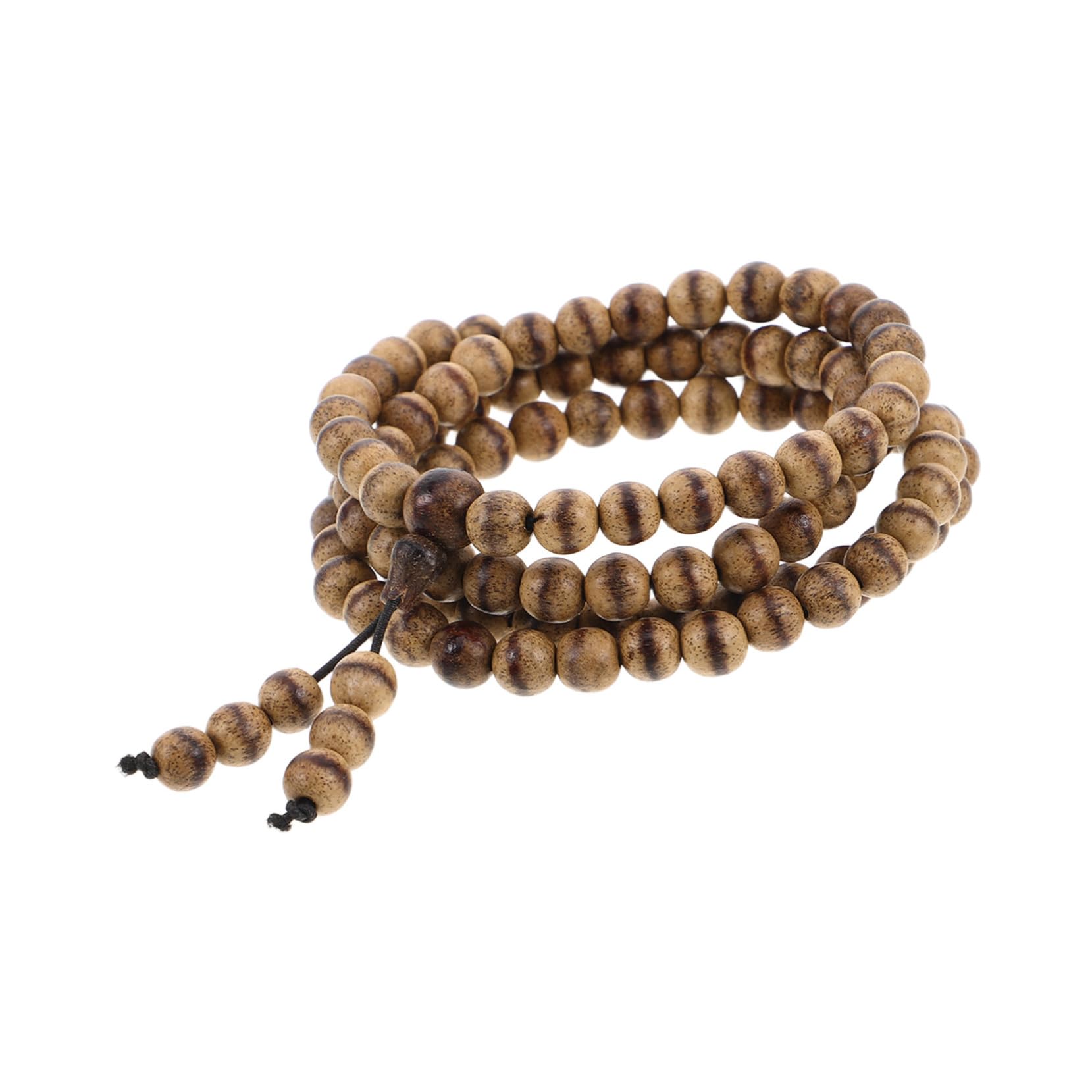 Collar de Cuentas de Oración 108 Piezas Madera Café Redondas