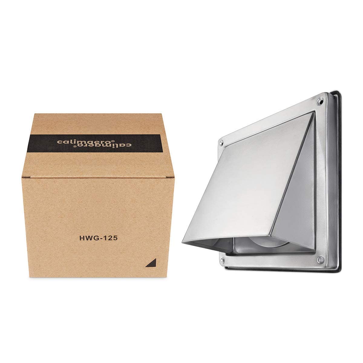 calimaero HWG 5" Dryer Vent Cover for Walls - Cowled External Extractor Fan Vent Cover - Robust and Weatherproof Stainless Steel - Fits Only with Metal Pipes Dryer Vent Cover Outdoor