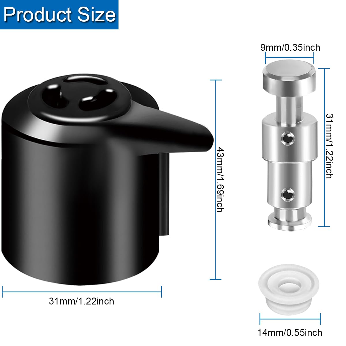 Maniglia Valvola Rilascio Vapore Per Instant Pot Duo/Duo Plus – Ricambio In Plastica Nera