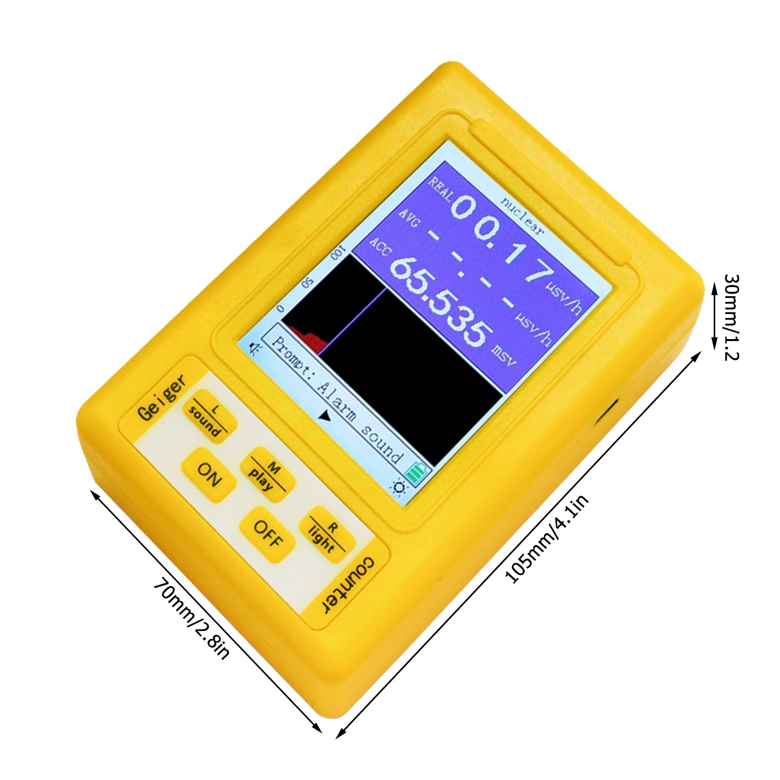 Medidor EMF - BR-9C Detector de radiación electromagnética Detector de radiación nuclear LCD Digital EMF Tester Medidor de campo electromagnético de mano Medidor de encuesta de radiación Probador func
