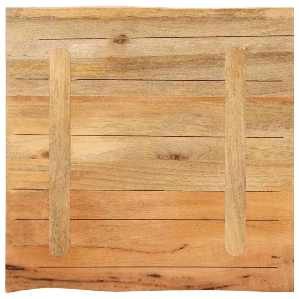 vidaXL Tischplatte, Holztischplatte mit Baumkante, Ersatztischplatte für Couchtisch Beistelltisch Esstisch, Holzplatte, Massivholz Mango