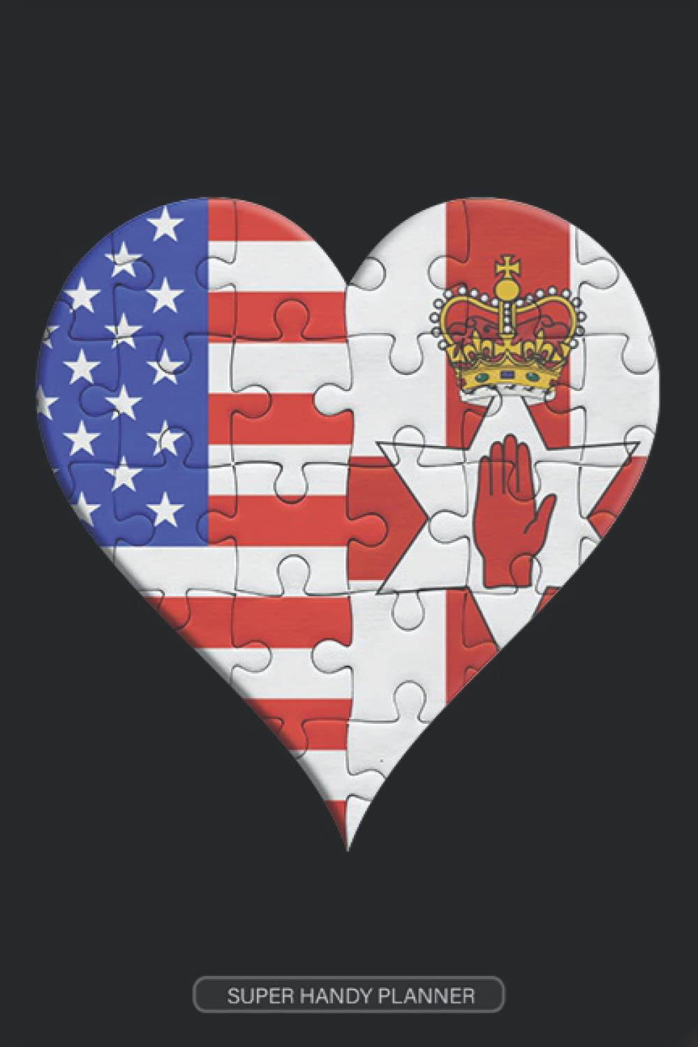 Planner: American Irish Flag United Heart Jigsaw Puzzle Flags Of America Northern Ireland