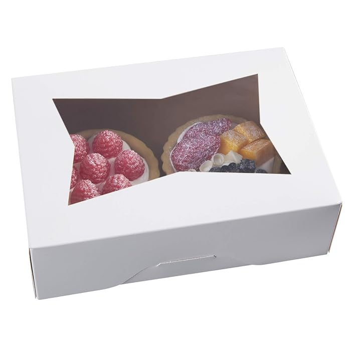 Buy 8inch White Cookie Boxes with Window,AutoPopup Rectangular Bakery