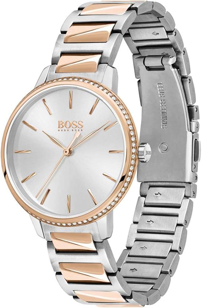Boss Orologio Analogico al Quarzo da Donna con Cinturino in Acciaio Inossidabile Bicolore - 1502567 Boss Orologio Analogico al Quarzo da Donna con Cinturino in Acciaio Inossidabile Bicolore - 1502567