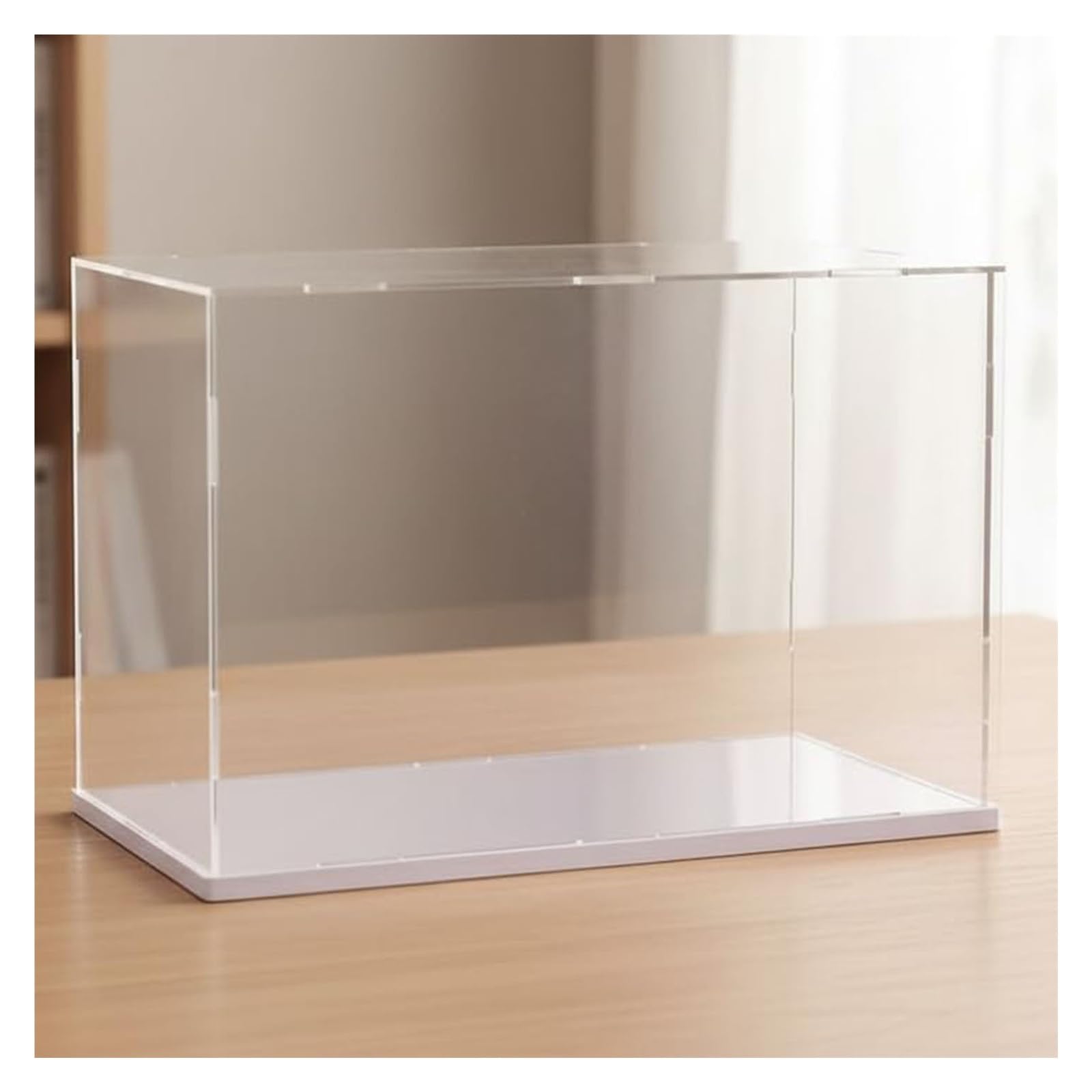 Caja metacrilato Transparente Caja Expositora De Acrílico Transparente Extra Grande De 60 Cm De Largo, Cubierta Antipolvo Apilable para Estudio