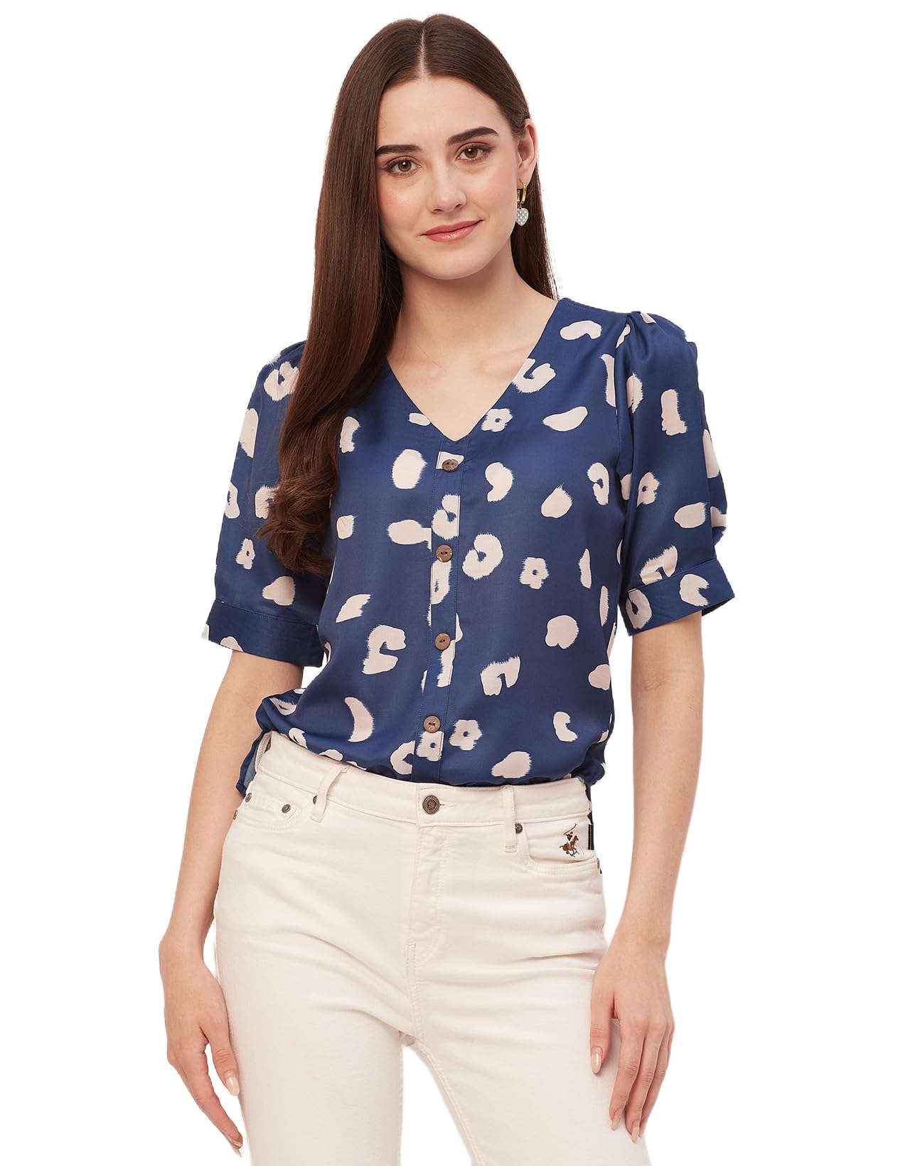Printed Tops for Women, Short Sleeve Casual Summer Top Shirt-image-44
