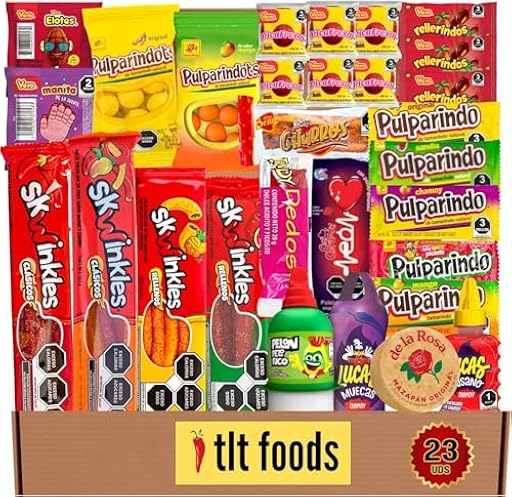 TLT FOODS Lote Dulces Mexicanos – Pack Variedad Chuches Mexicanas Picantes Para Regalar, Mix Surtido Golosinas Caramelos, Candy Box Snacks Mexico, Chamoy, Pelon Pelo Rico, Pulparindo, Tamarindo | Ya disponible en tu tienda friki favorita! En mundofriki.es! TLT FOODS Lote Dulces Mexicanos – Pack Variedad Chuches Mexicanas Picantes Para Regalar, Mix Surtido Golosinas Caramelos, Candy Box Snacks Mexico, Chamoy, Pelon Pelo Rico, Pulparindo, Tamarindo | Ya disponible en tu tienda friki favorita! En mundofriki.es!