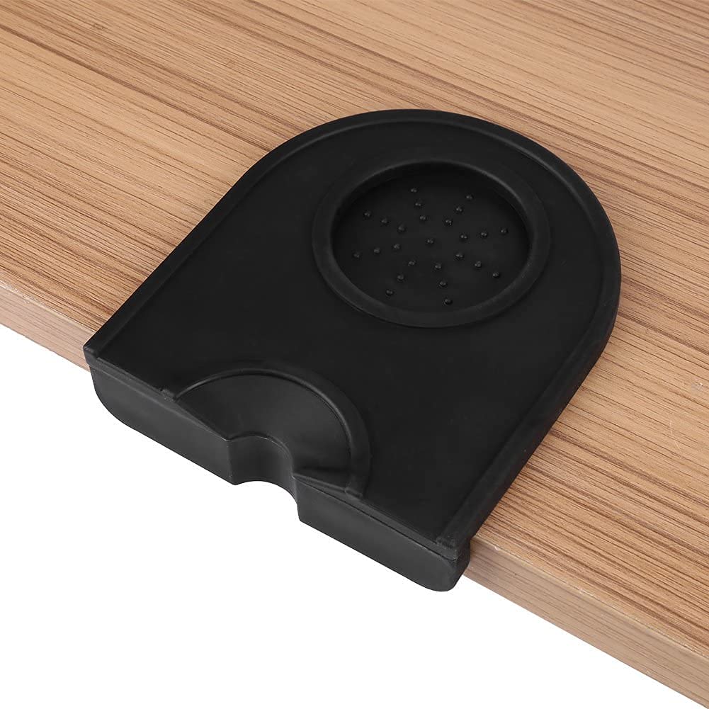 Tappetino in Silicone per Caffè, Pad Antiscivolo Antimacchia Resistente all'Usura per Macinacaffè(Nero)