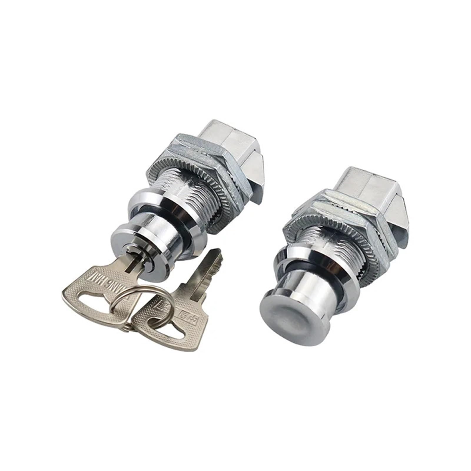 Zinklegierung Presstyp Zylindrisches Kollisionsschloss for Schaltschränke Multi-Spezifikationsschloss 1St(Chromium with lock)