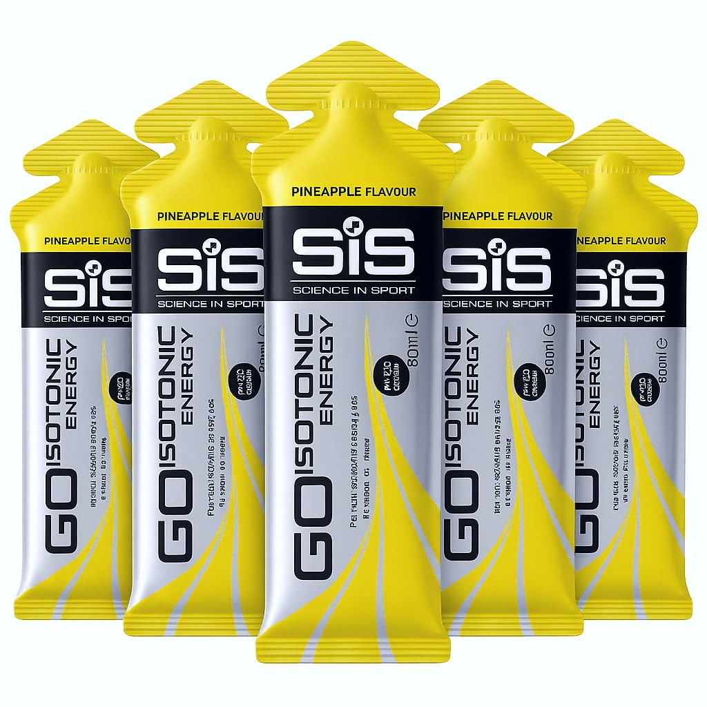 MM SIS Go Isotonic Energy Gel 5 Pack - Fast Absorption, Endurance Fuel for Running, Cycling & Triathlons - Performance Boost for Athletes (Pineapple)