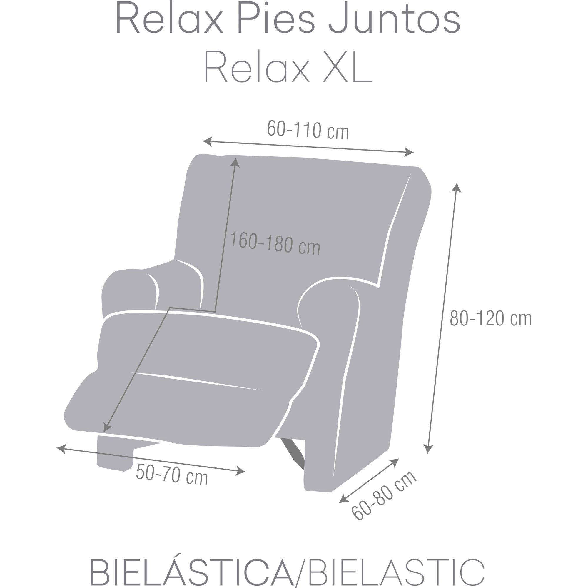 ECOMMERC3 | Funda para Sillón Pies Juntos Relax Bielástica, Transpirable y Fácil de Colocar - Funda Sillón Pies Juntos Relax Color Lino con Espumas de Sujeción