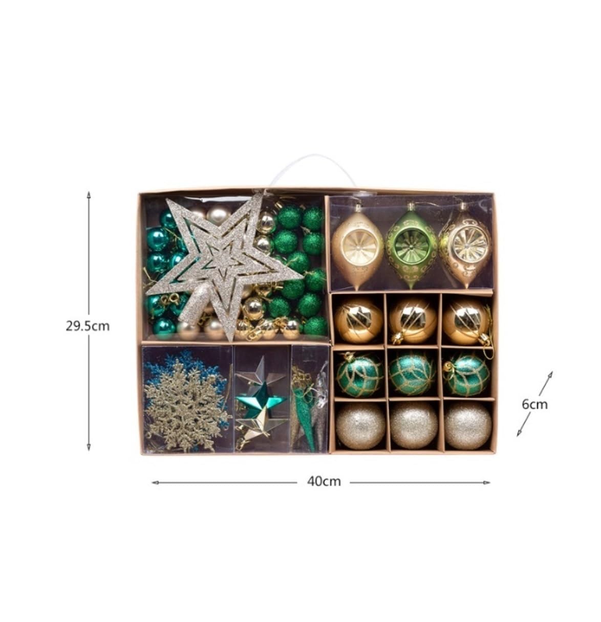 Decoracion Bolas De Navidad 68 Uds Adornos De Bolas Árbol Navidad con Estrellas Decoraciones Navideñas para Fiesta Vacaciones Adornos Colgantes(A)