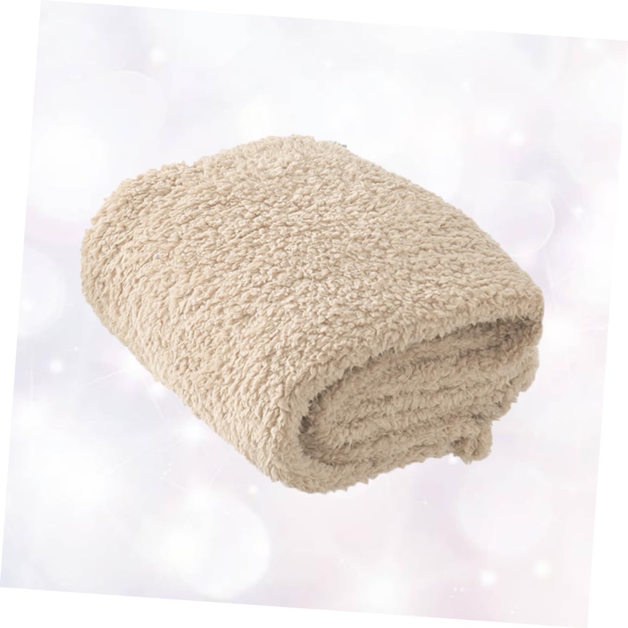 Plüsch Haustierkissen für Katze und Hund, Schlafmatte, Größe L, Beige
