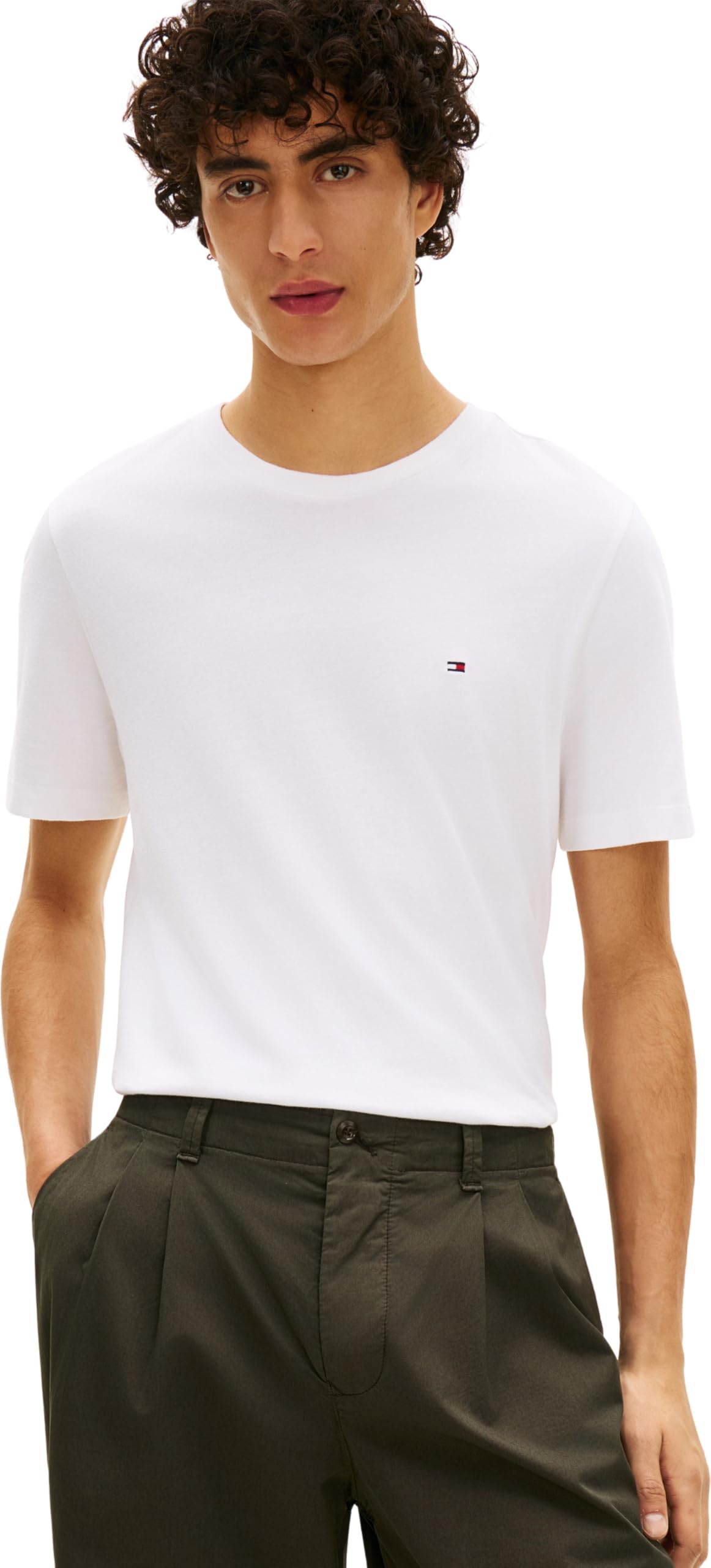 Tommy Hilfiger Herren T-Shirts Kurzarm Essential Regular Fit Rundhalsausschnitt