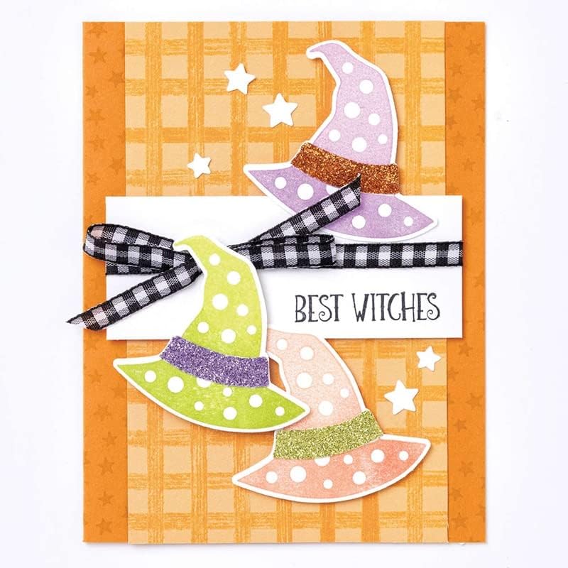 Miniatura 3 de Juego de hechizos y sombrero de bruja, sellos de sombrero de brujas de Halloween, álbumes de recortes, diseño de tarjetas de bricolaje, hacer