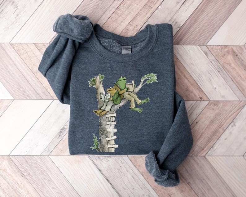 Frog and Toad Funny T-Shirt, Sweatshirt, Hoodie, Classic Book Shirt, Meme Frog Shirt, Book Lover Gift, Retro Frog Shirt, Old Book Shirt2