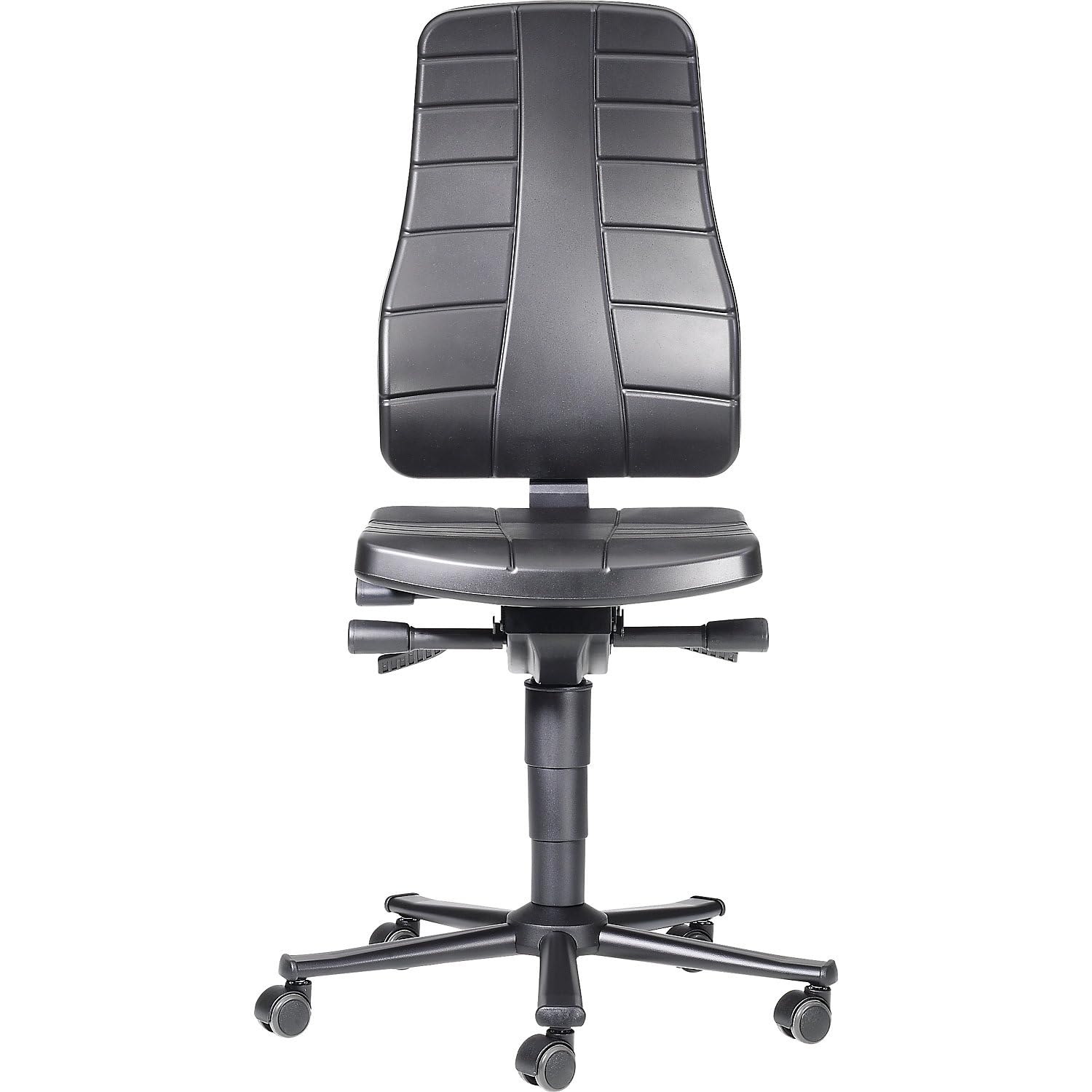 bimos Siège d'atelier à fonctions ergonomiques - avec roulettes - mousse PU noire - chaise chaise d'atelier chaises chaises d'atelier siège d'atelier siège pivotant sièges d'atelier sièges pivotants Chaise d'atelier Chaise de bureau Chaises d'atelier