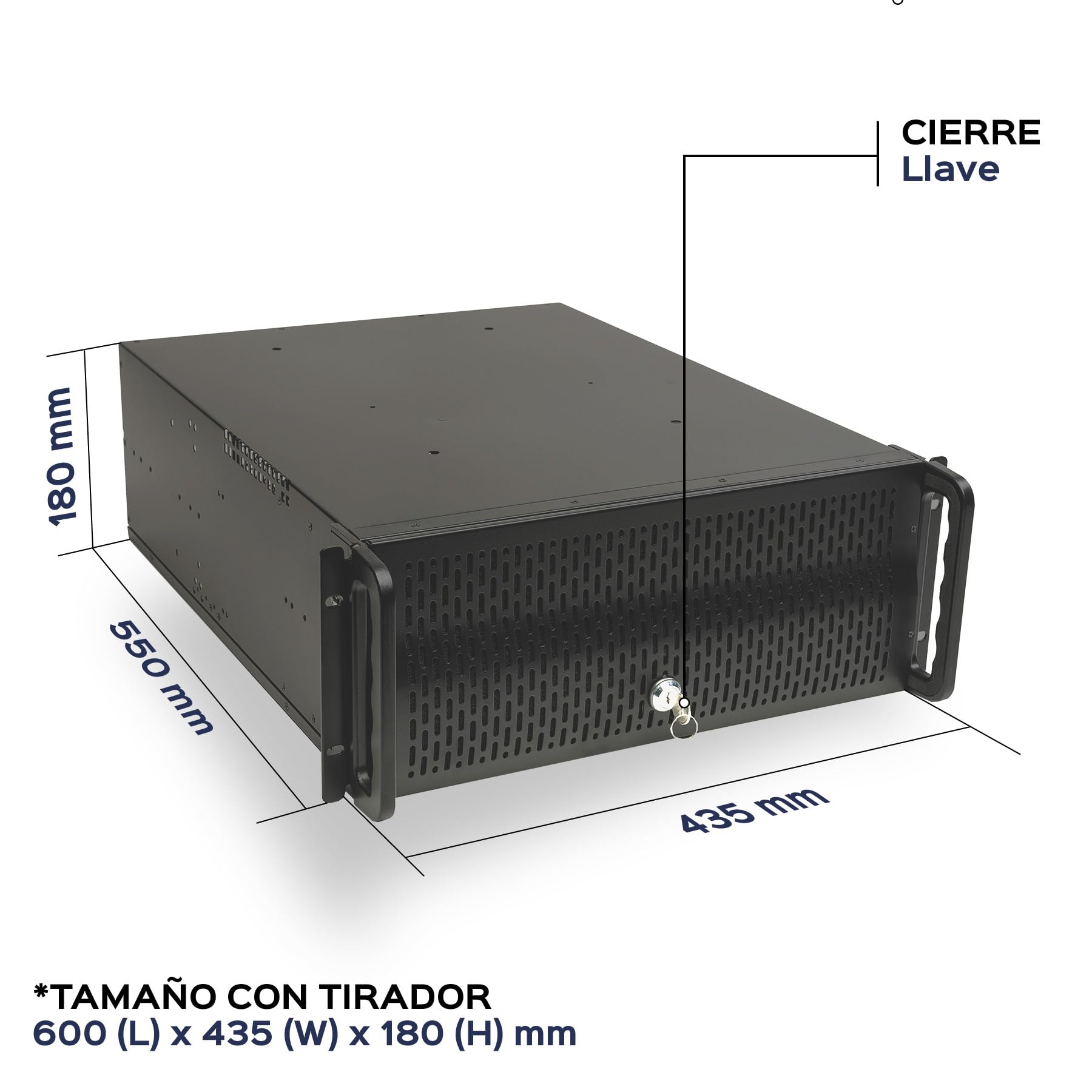Unykach UK 4129 Caja Rack 19" 4U Negra sin Fuente