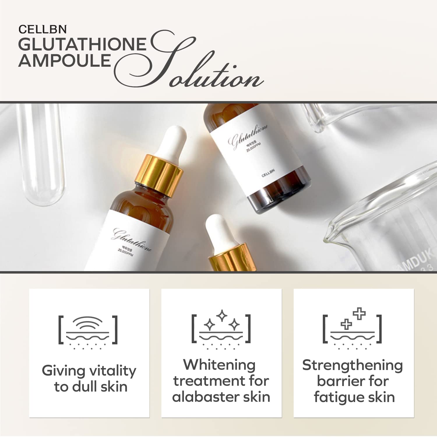 cellbn glutathione ampoule CELLBN: Glutathione White Jade Ampoule 30ml main image 0