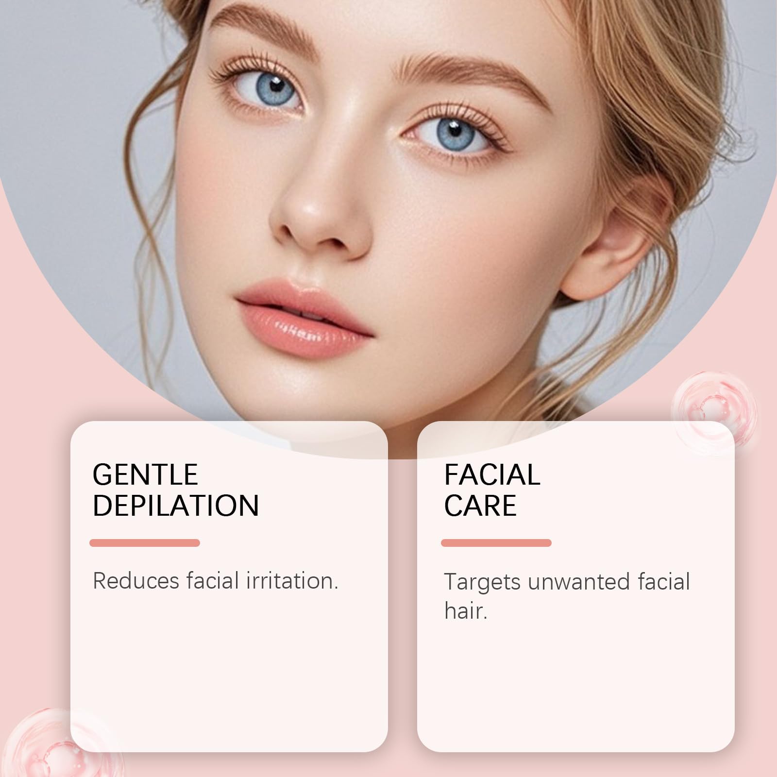 Crema depilatoria per il viso LuxevéRia 50 ml, crema depilatoria alla pesca, crema lenitiva per la cura depilatoria, trattamento per una pelle liscia per donne e uomini,3PCS