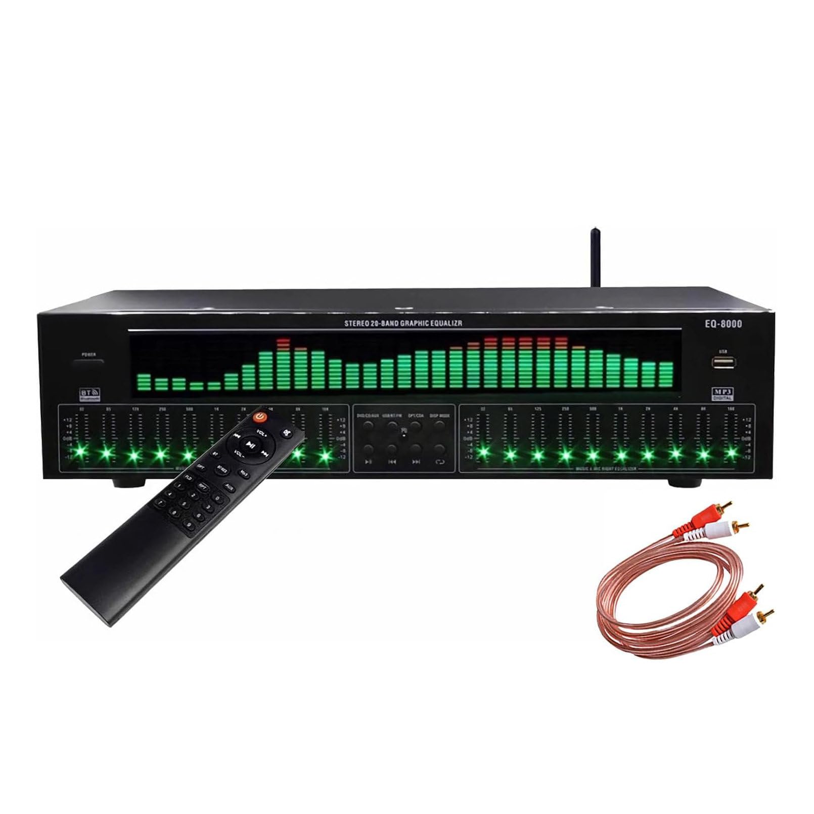 31-pasmowy cyfrowy korektor, analizator widma muzycznego, graficzny korektor stereo, dekodowanie cyfrowego dźwięku optycznego Bluetooth 5.4, redukcja szumów, do studia nagraniowego