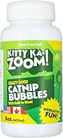 KittyKa-Zoom Catnip Bubbles 5oz with Built-in Wand - Steam-Distilled Natural Catnip from USA & Canada for Epic Cat Play