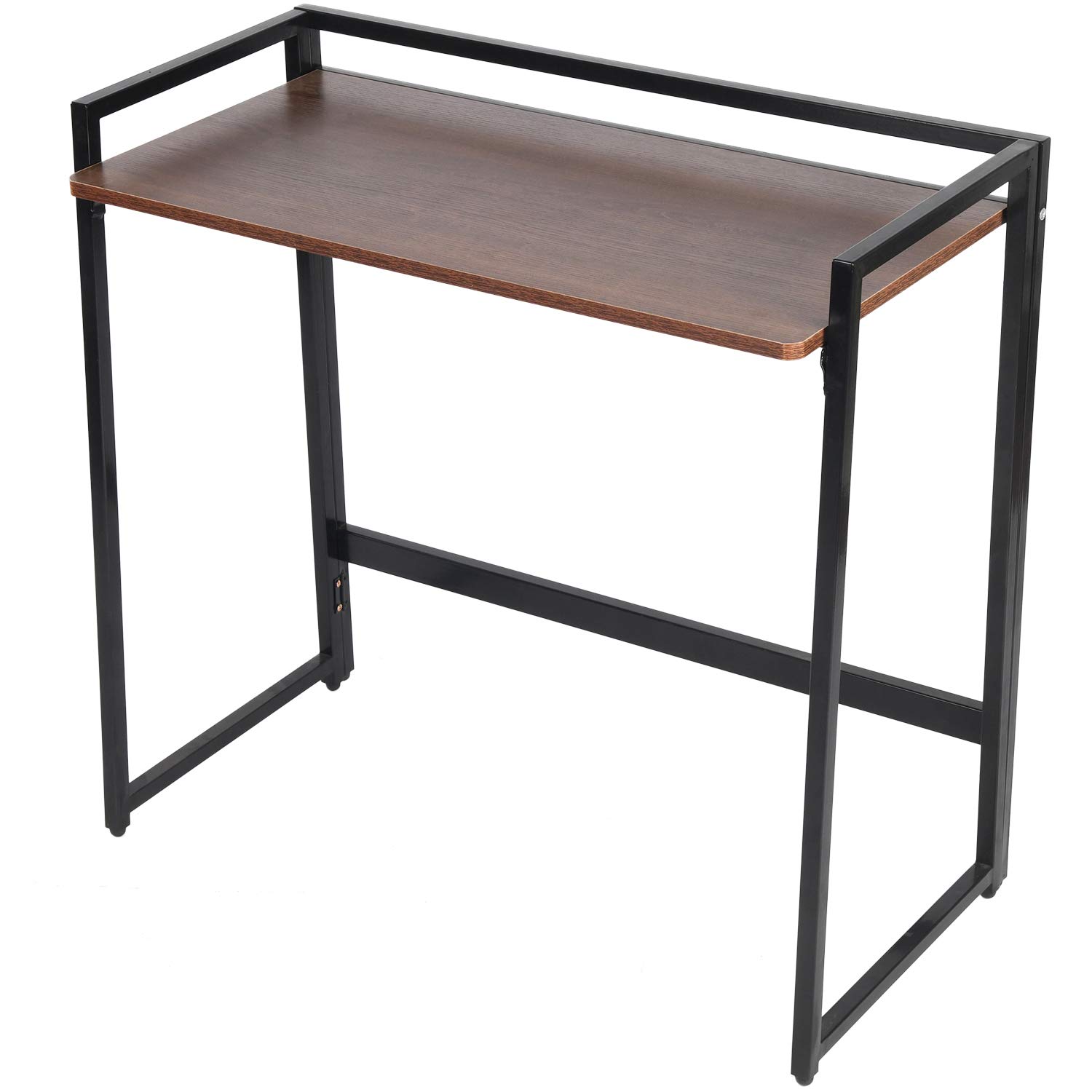 I IHAYNER 32" Folding Writing & Computer Desk Study Table for Laptop Writing Desk for Teen Student Home Office Desk Working & Crafting Desk for Small Spaces, Coffee