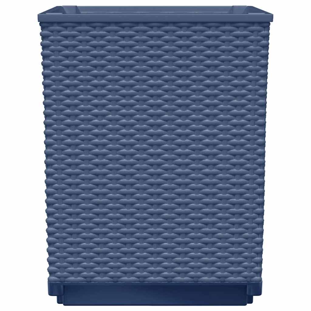 Set di 2 vasi per piante, 30 x 30 x 37 cm, in polipropilene, robusti vasi da fiori per giardino, balcone e terrazza, fioriere rettangolari per piante ed erbe aromatiche